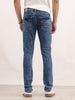 Washed Slim Fit Denim Jeans | Dark Blue
