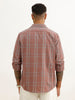 Slim Fit Checkered Full Sleeve Shirt | Rust