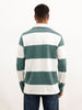 Comfort Fit Full Sleeve Striped Polo T-Shirt | Off White