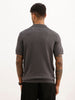Solid Slim Fit Flatknit Polo T-Shirt | Dark Grey | WPT02HSSL1623S