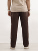 Solid Relaxed Fit Knitted Jogger | Brown
