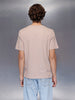 Men’s beige basic print crew neck t-shirt | Beige