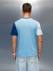 Men's Casual Regular Fit Colorblock T-Shirt | Light Blue