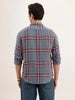 Textured Regular Fit Checkered Shirt | Blue