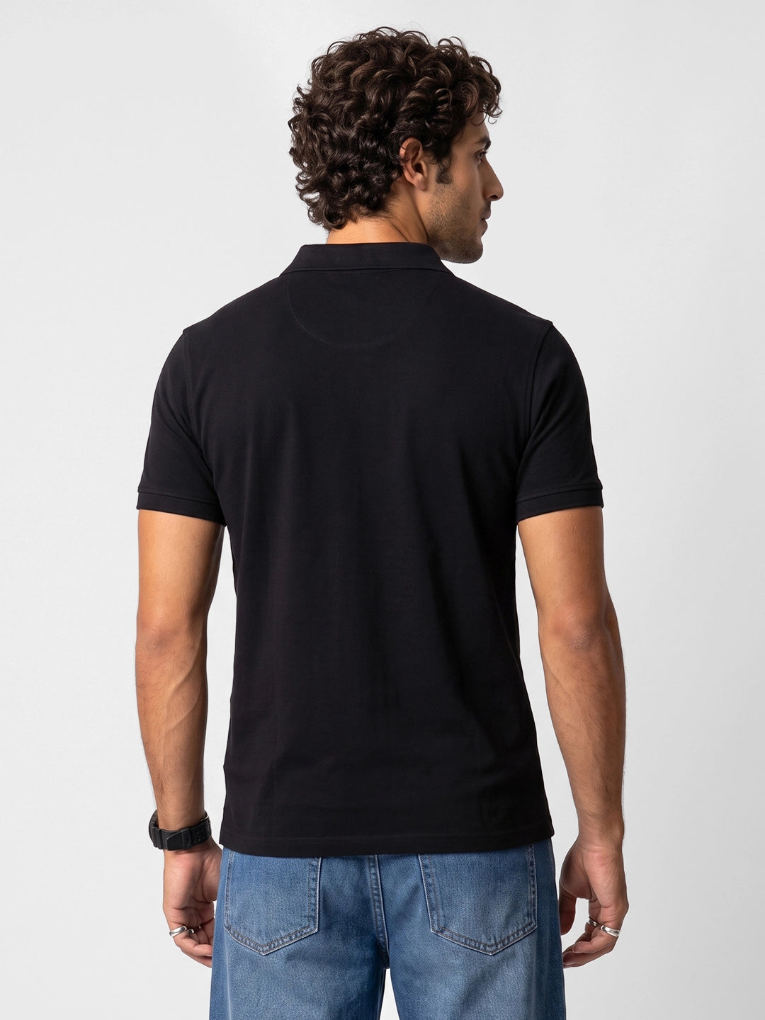 Classic Solid Polo T-Shirt | Black