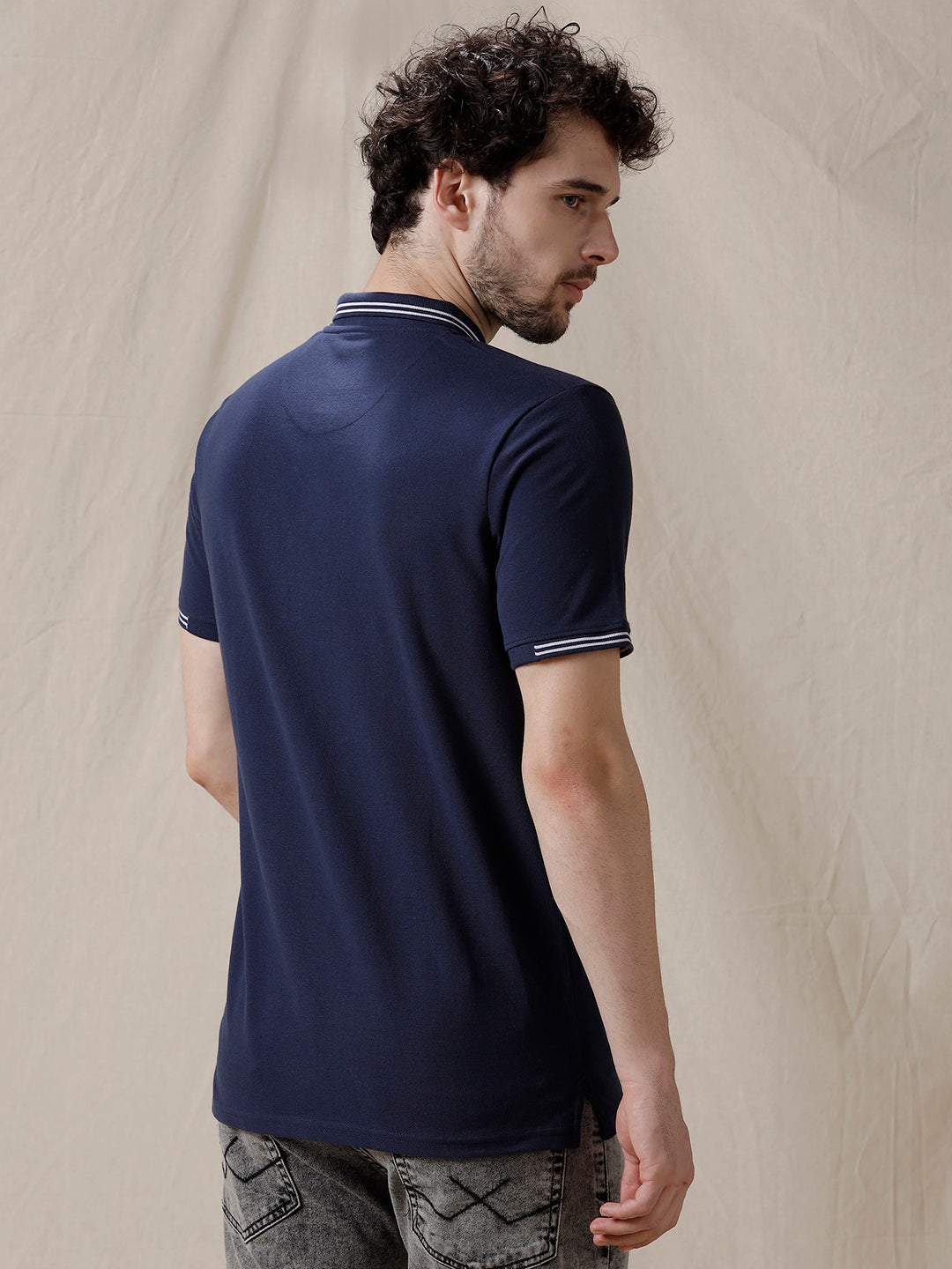 Solid Lines Casual Polo T-Shirt