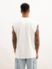Solid Cut Off Sleeve T-Shirt | White