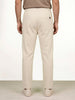 Solid Regular Fit Printed Jogger | Beige