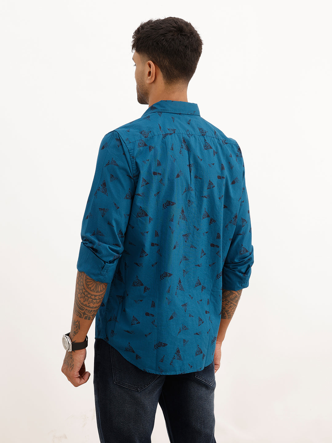 Regular Fit AOP Shirt | Blue
