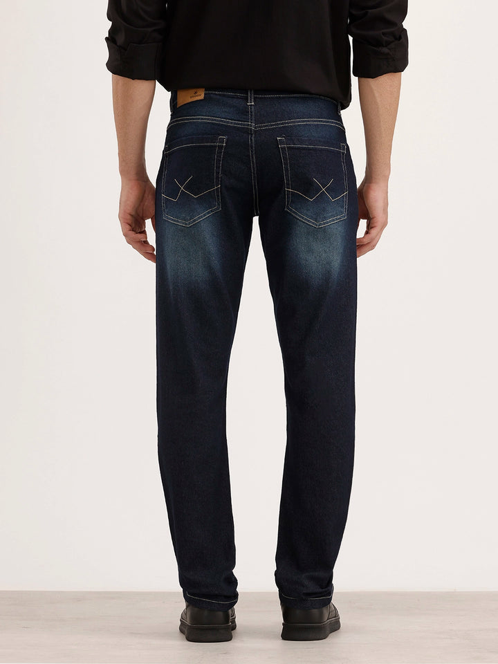 Slim Fit Faded Denim Jeans | Blue