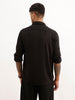 Solid Slim Fit Full Sleeve Shirt | Black