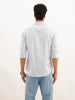 Classic Slim Fit Brushed Striped Shirt | Blue