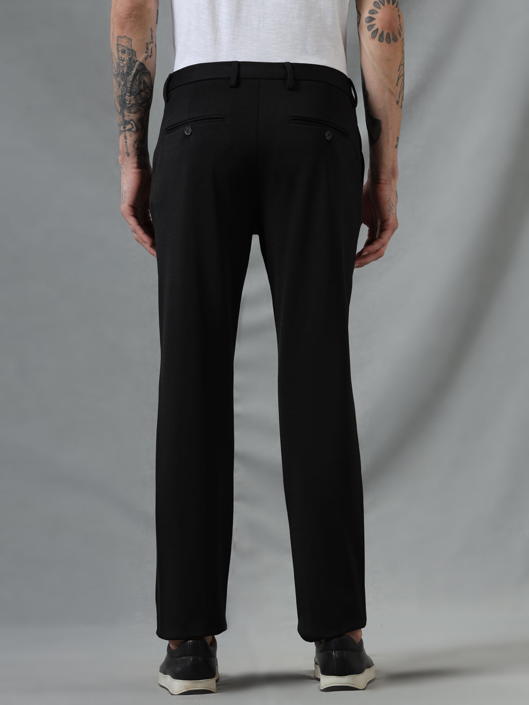 Black Easy-Fit Waist Trousers