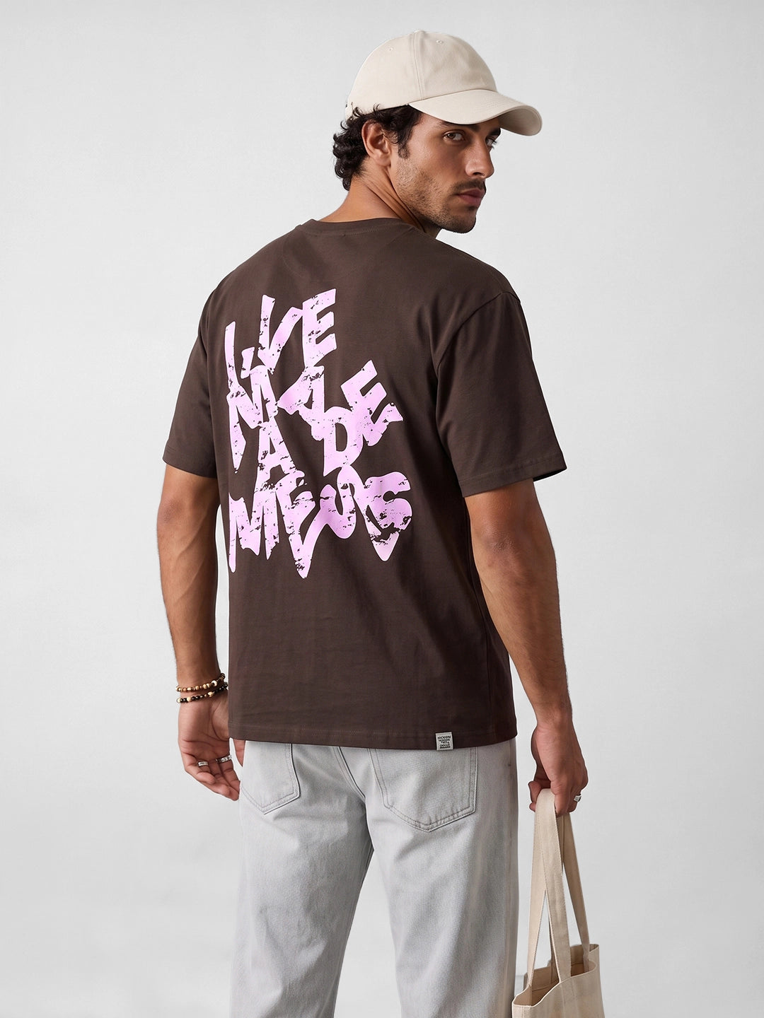 Classic Placement Printed T-Shirt | Brown