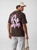 Classic Placement Printed T-Shirt | Brown