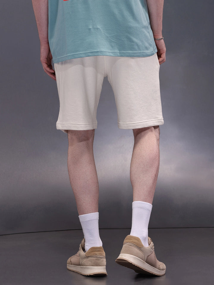 Solid Loose Fit Shorts | Off White