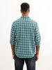 Regular Fit Full Sleeve Checkered Shirt | Teal