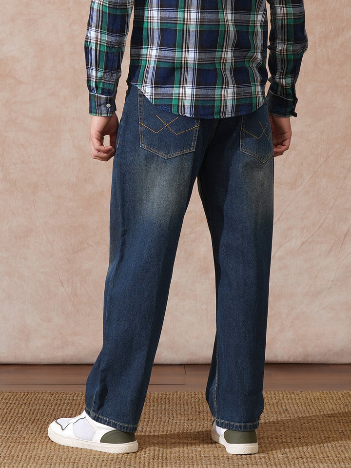 Heavy Fade Loose Fit Jeans | Blue