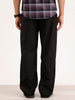 Solid Patch Denim Trousers | Black
