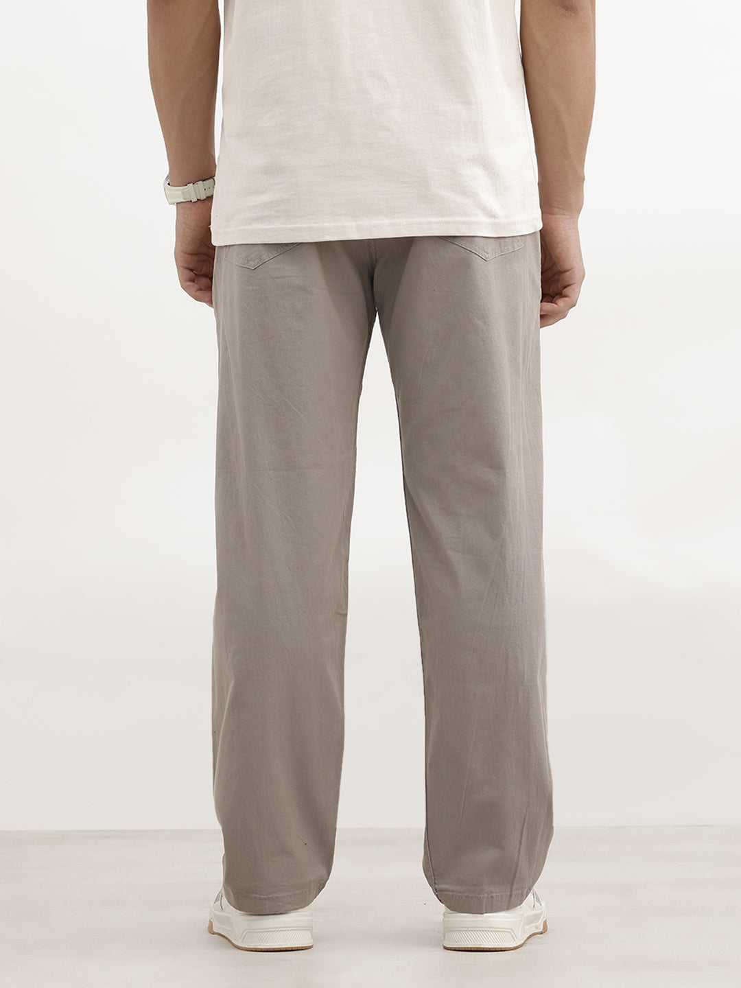 Solid Loose Fit Trouser | Grey