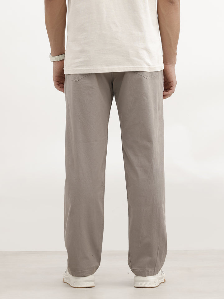 Solid Loose Fit Trouser | Grey