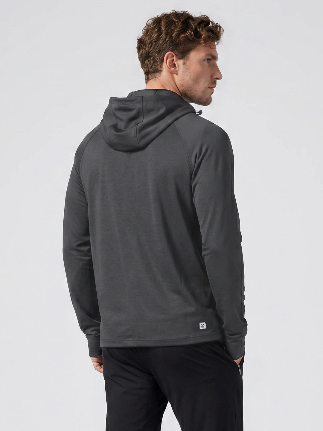 Hooded Zipper Sweatshirt | Active | Dark Grey