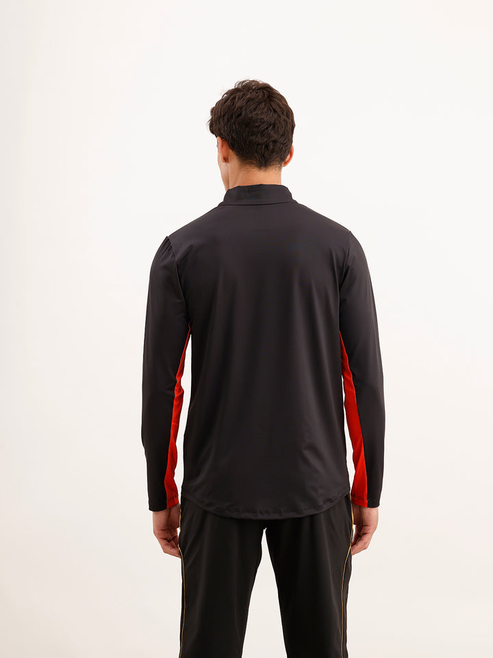 Wrogn x SRH Performance Quarter Zip T-Shirt | Black
