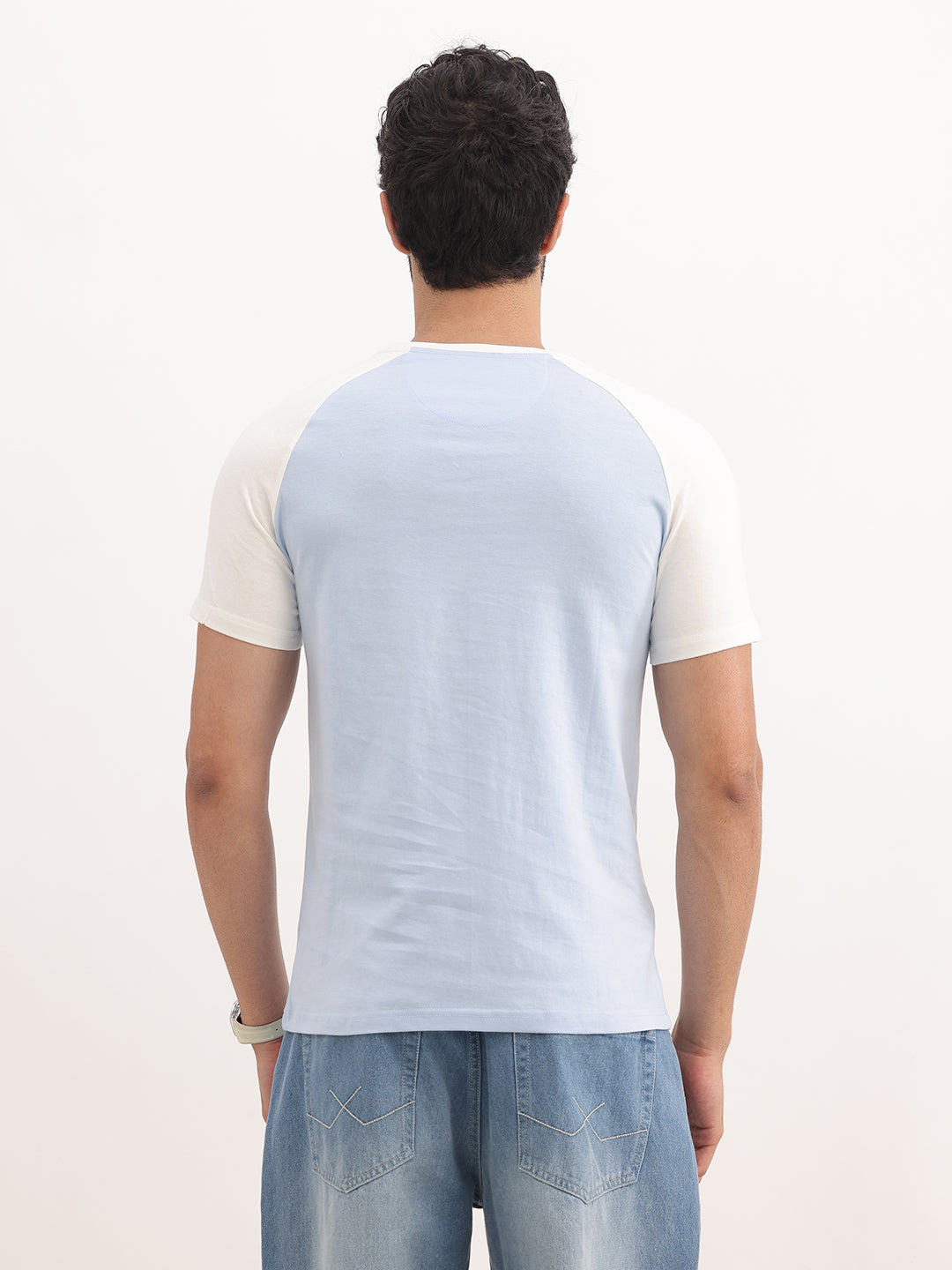 Slim Fit Ragland Sleeve T-Shirt | Light Blue