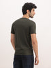 Slim Fit Placement Printed T-Shirt | Olive