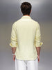 Solid Textured Full Sleeve Shirt   |  Yellow