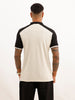 Classic Regular Fit Contrast Sleeve Polo T-Shirt | Beige