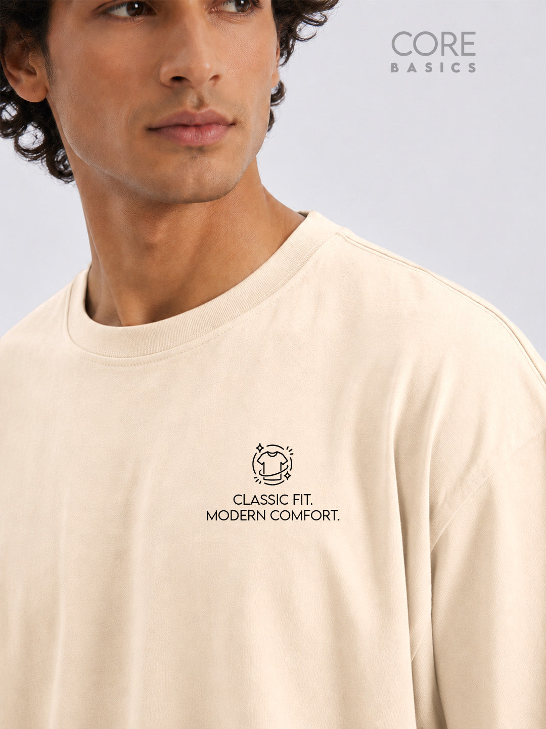 Core Basics Oversized Fit T-Shirt 2-Pack | Essential | Brown & Beige | WTS01HSSL1320W-2