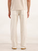 Loose Fit Solid Denim Jeans | Ecru