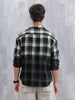 Men Checkered Pattern Oversized Fit Shirt | Black