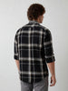 Slim Fit Checkered Shirt | Black