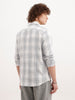 Slim Fit Checkered Shirt  | White