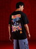 Minimal Chest Print Oversize Tshirt | Black