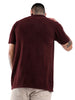 Solid Wine Casual T-Shirt