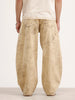 Balloon Fit Washed Denim Jeans | Khaki
