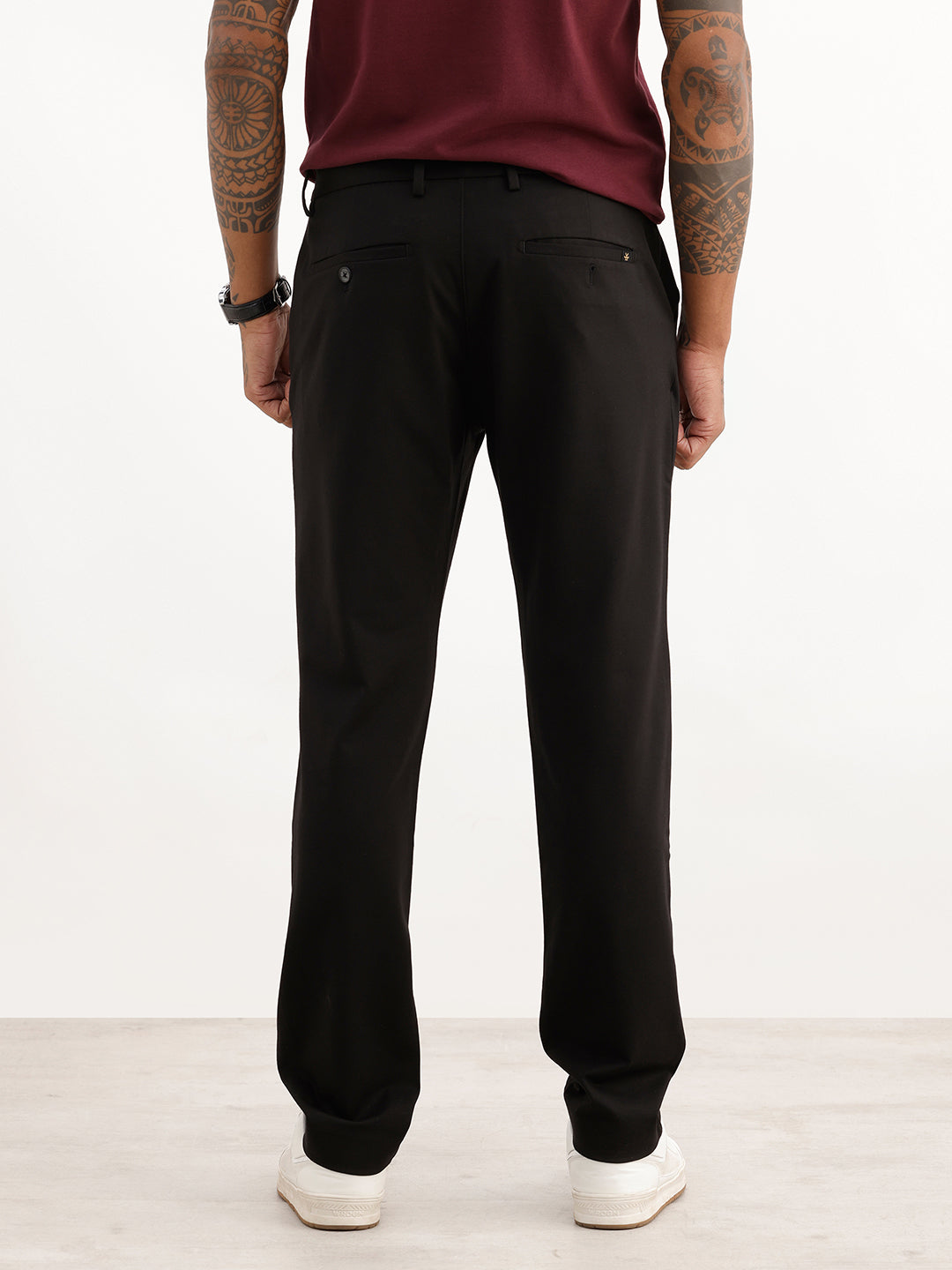 Classic Solid Slim Fit Trouser | Black