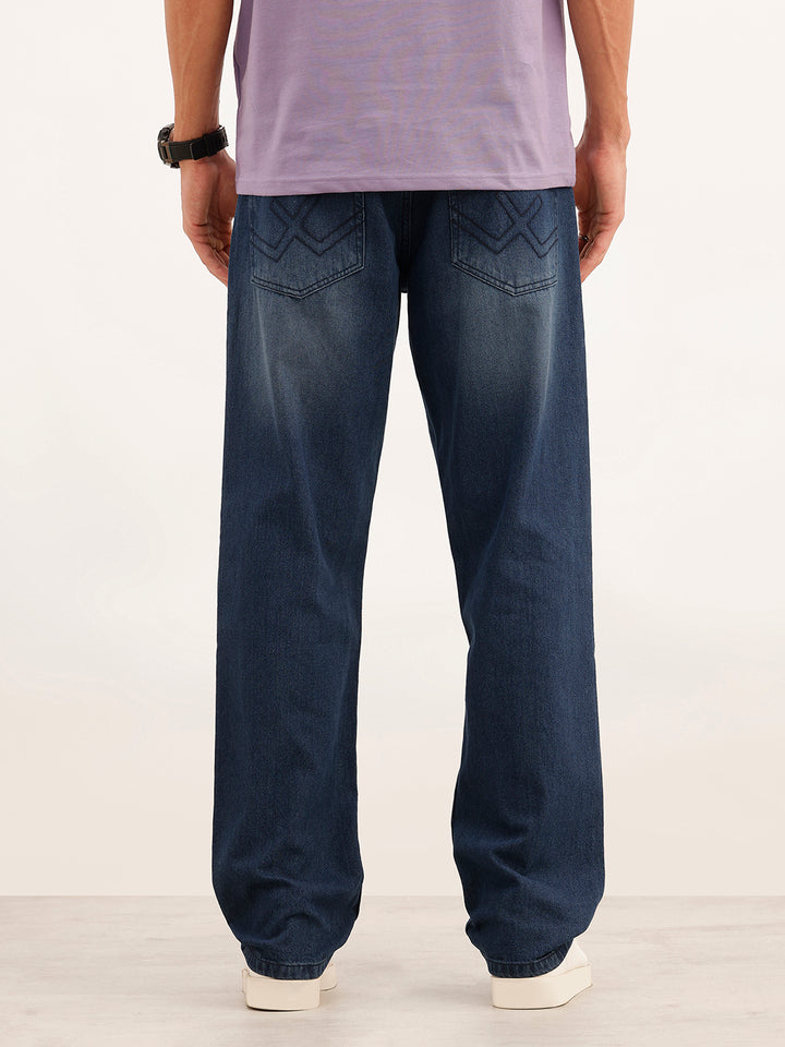 Faded Anti Fit Denim Jeans | Blue