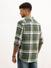 Regular Fit Checkered Full Sleeve Shirt | Olive
