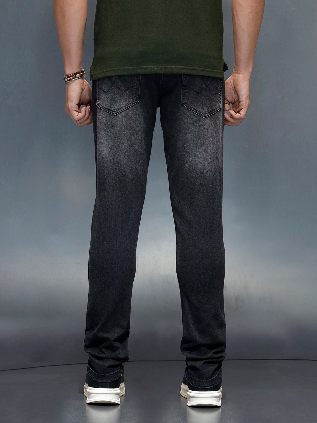 Men's Casual Slim Fit Jeans | Dark Grey
