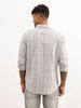 Slim Fit Checkered Full Sleeve Shirt | Grey
