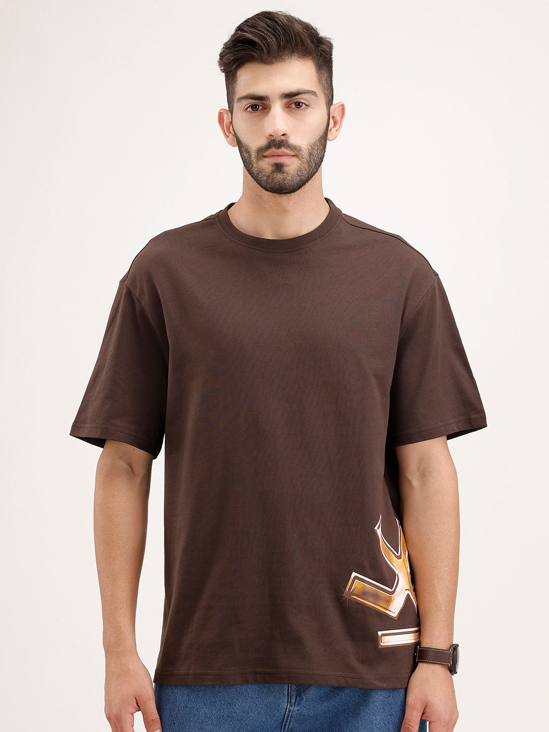 Oversized Fit T-Shirt | Brown