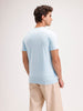 Slim Fit Pannel Printed T-Shirt  | Blue