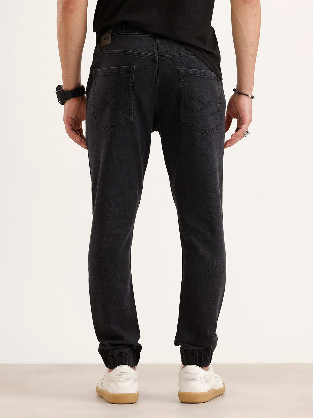 Jogger Fit Denim Jeans | Black