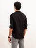 Solid Full Sleeve Regular Fit Shirt | Black