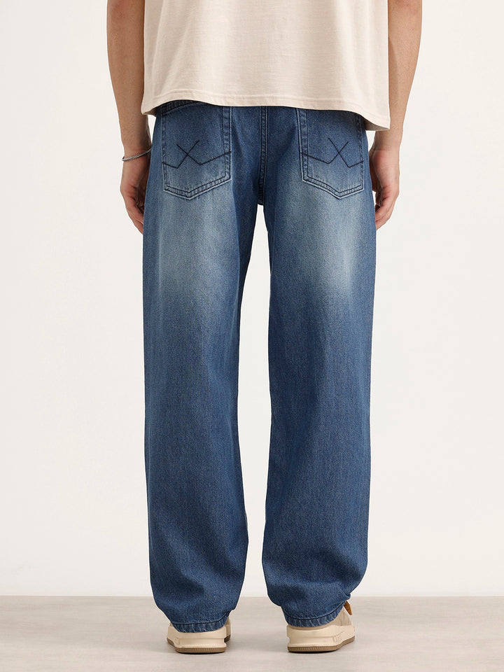 Loose Fit Denim Jeans | Light Blue