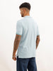 Regular Fit Placement Printed Polo T-Shirt | Blue